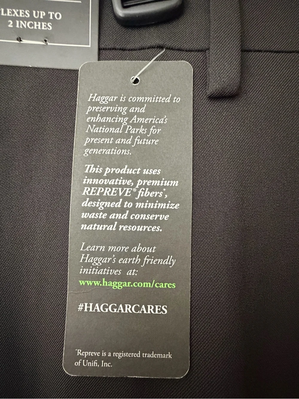 Men’s Haggar Black Slim Dress Pants 30x32 Premium Flex NWT(A745)